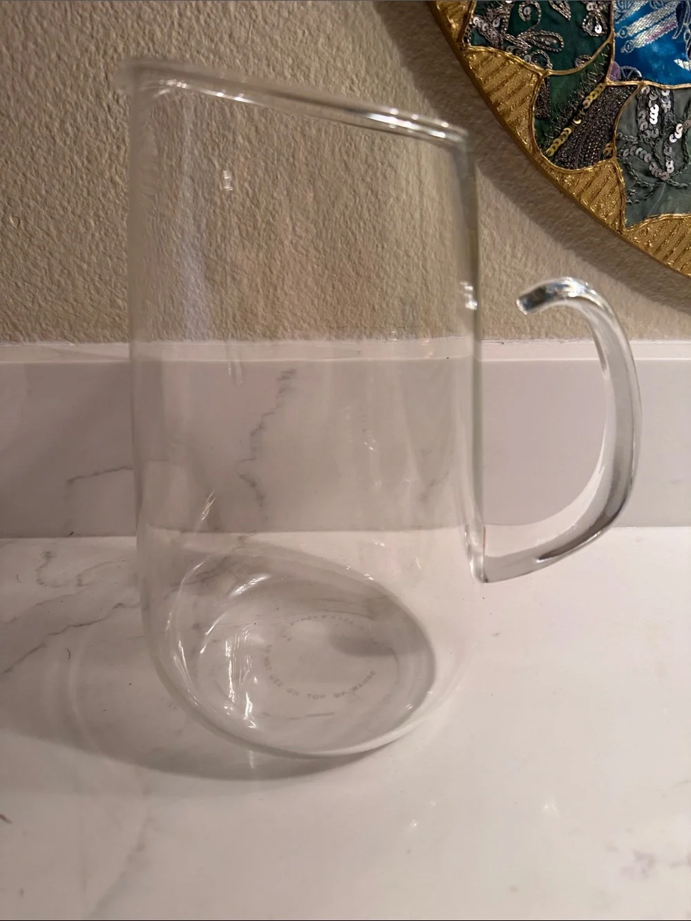 Vintage Pyrex Glass Pitcher Hot Cold